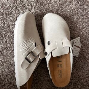 birkenstock Stussy x Boston Shaggy 'Bone'